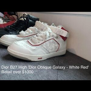Dior B27 High 'Dior Oblique Galaxy - White Red'